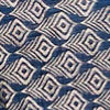 Indigo Blue Saree with Geometric Motifs and Floral Motifs on Border